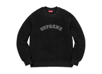 Supreme Polartec Deep Pile Crewneck "Black"