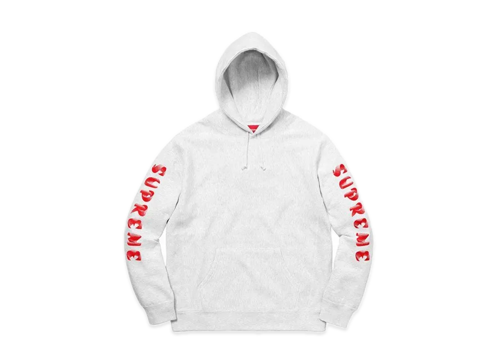 Supreme Gradient Sleeve Hooded Sweatshirt "Ash Grey"