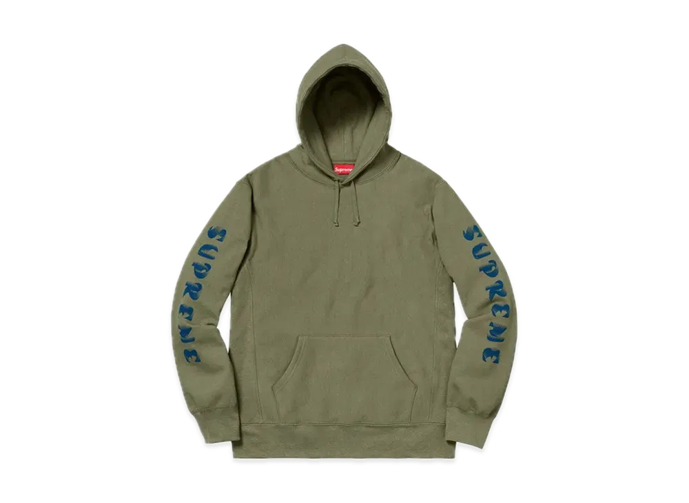 Supreme Gradient Sleeve Hooded Sweatshirt "Light Olive"
