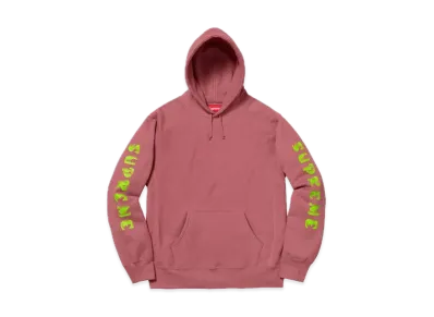 Supreme Gradient Sleeve Hooded Sweatshirt "Dark Rose"