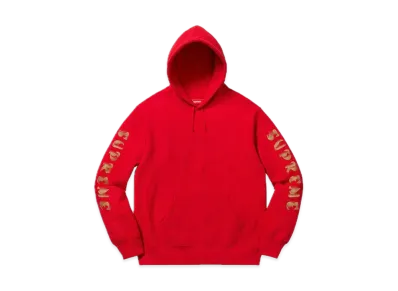 Supreme Gradient Sleeve Hooded Sweatshirt "Red"