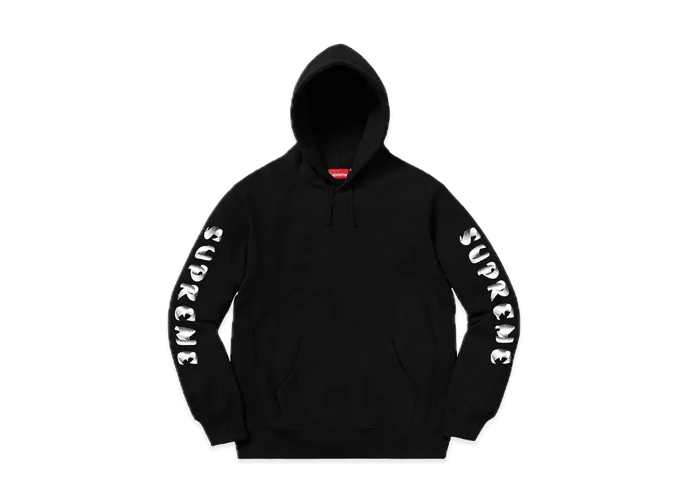 Supreme Gradient Sleeve Hooded Sweatshirt "Black"