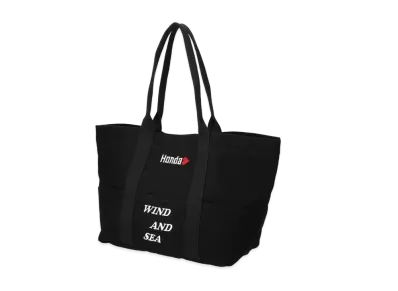 WIND AND SEA x HONDAHEART (HEART-S_E_A) Tote Bag "Black"