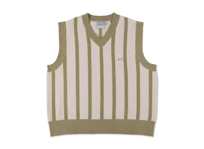 WIND AND SEA x NESTWELL Stripe Vest "Olive/Charcoal"