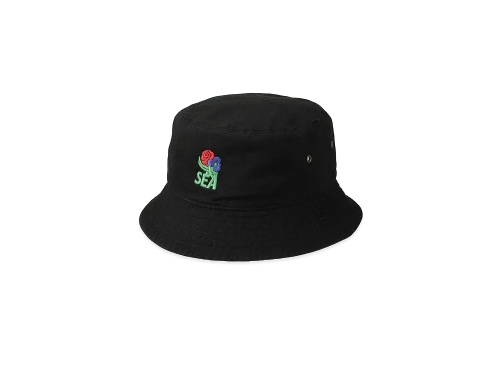 WIND AND SEA x VIOLA&ROSES (SEA-FLOWER) Hat "Black"