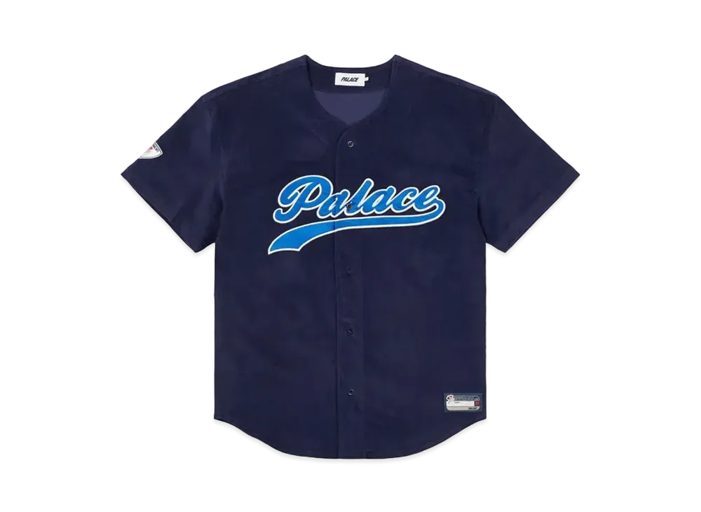 PALACE Cord Baseball Jersey "Navy"