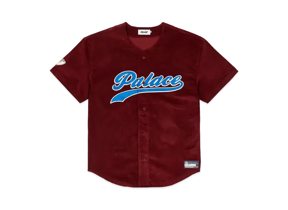 PALACE Cord Baseball Jersey "Burgundy"