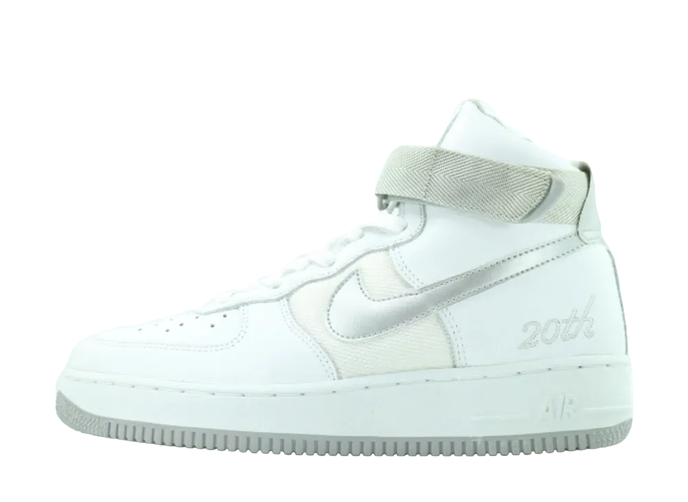 ナイキ エアフォース1 ハイ L/M "ホワイト/メタリック シルバー"