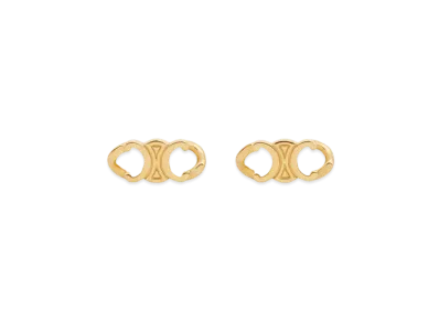 CELINE Triomphe Gourmette Studs In Brass With Gold Finish "Gold"