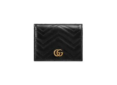 GUCCI GG Marmont Card Case Wallet "Black"