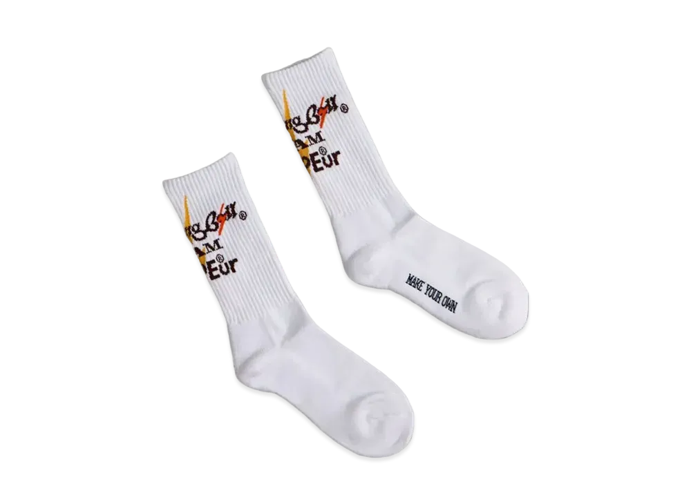 SAPEur × LightningBolt Sox "White"