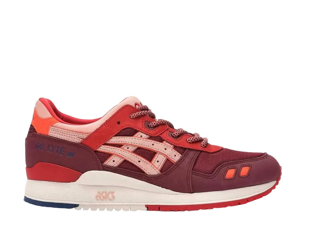 ロニー・ファイグ × アシックス ゲルライト 3 Volcano 2.0 "バーガンディ"