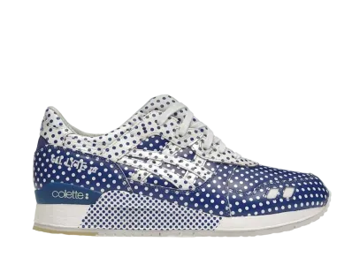 コレット × アシックス ゲルライト3 ポルカ ドット "ブルー/ホワイト"
