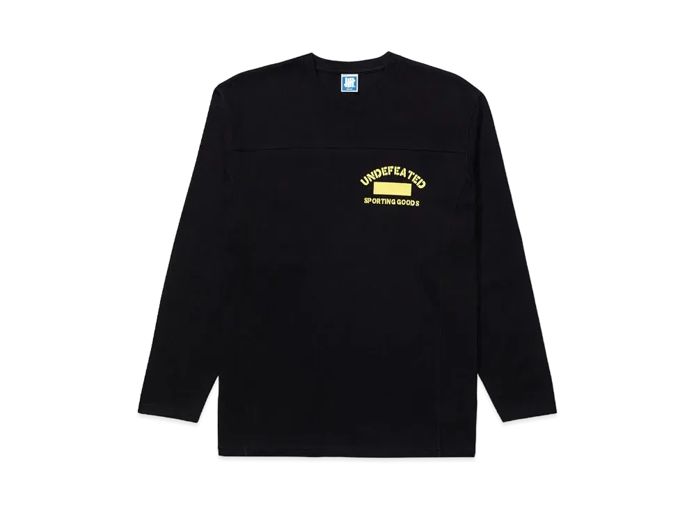 UNDEFEATED Stencil L/S Football Tee - 10093 "Black"