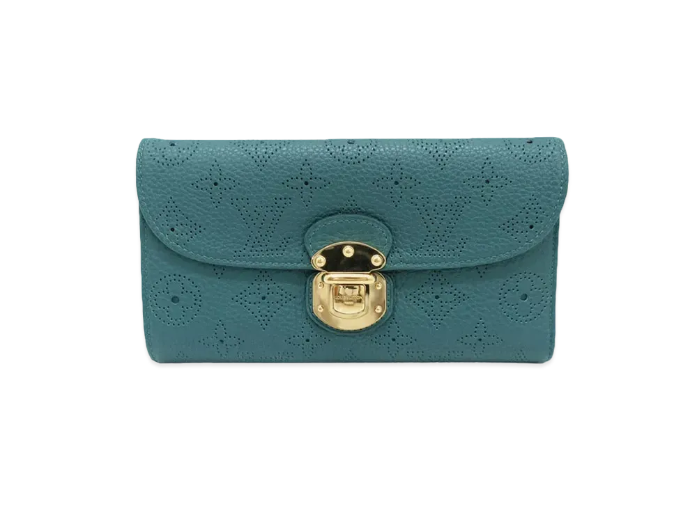 Louis Vuitton Monogram Mahina Portefeuille Amelia "Lagon"