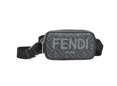 FENDI Small Camera Case Black FF Fabric Bag "Black"