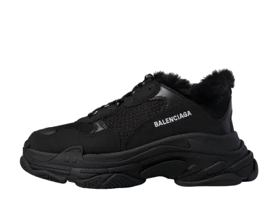Balenciaga Triple S Fake Fur "Black"