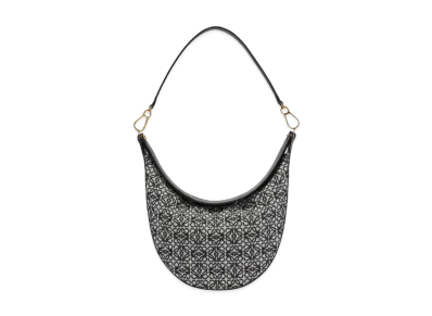 LOEWE Luna Bag In Anagram Jacquard and Classic Calfskin "Navy/Black"