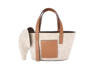 LOEWE Elephant Basket Bag Small (Felt & Calf) "Beige/Brown"