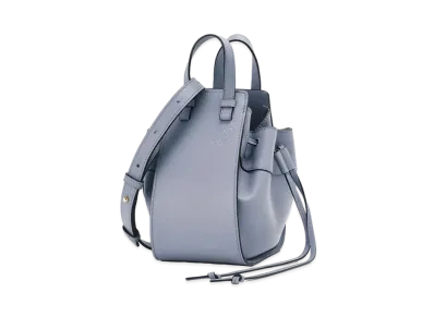 LOEWE Mini Hammock Drawstring In Classic Calfskin "Atlantic Blue"