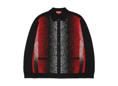 Supreme Gradient Stripe Zip Up Cardigan "Black"