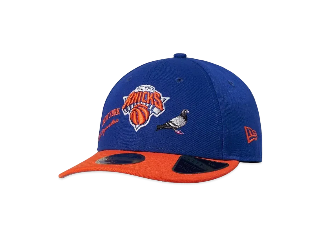 NEW ERA LP 59FIFTY STAPLE NEW YORK KNICKS LIGHT ROYAL ORANGE VISOR