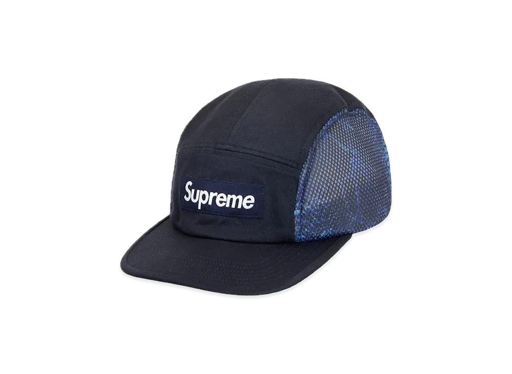 Supreme Snakeskin Mesh Camp Cap "Navy"