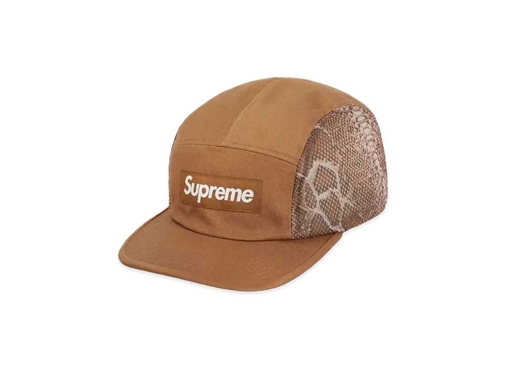 シュプリーム スネイクスキン メッシュ キャンプ キャップ "ブラウン"