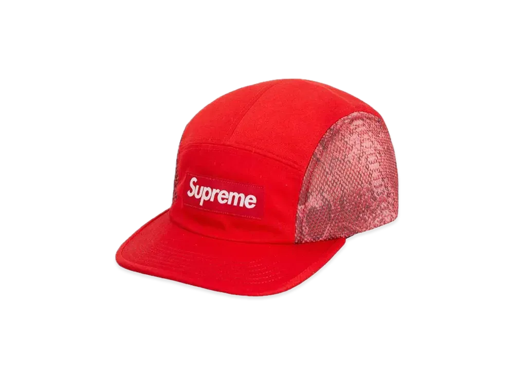 Supreme Snakeskin Mesh Camp Cap "Red"