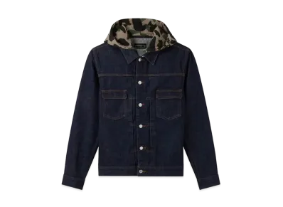 A BATHING APE x APC DETACHABLE HOODIE DENIM JACKET "Indigo"