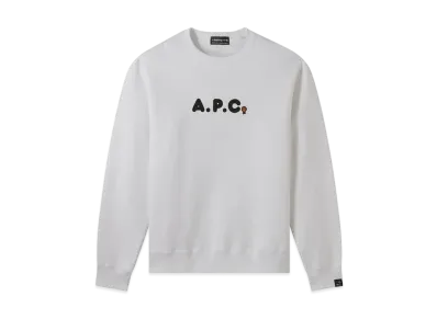 A BATHING APE x APC MILO ON APC WIDE CREWNECK "White"