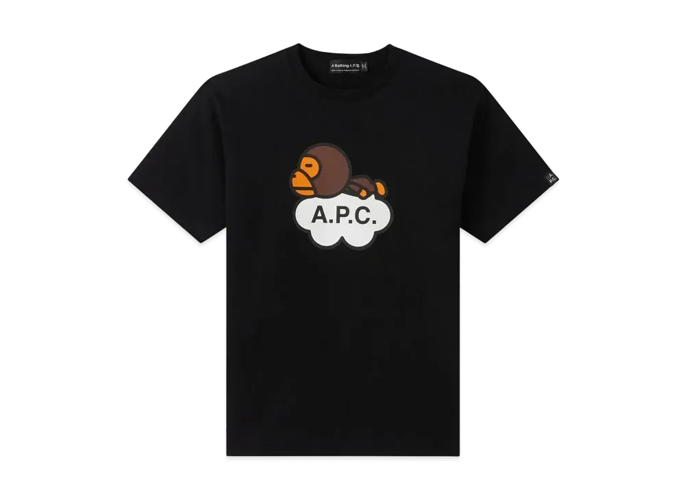 A BATHING APE x APC MILO TEE "Black"
