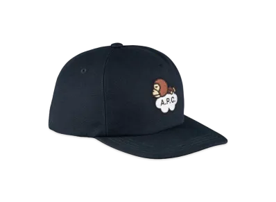 A BATHING APE x APC MILO COTTON CAP "Navy"