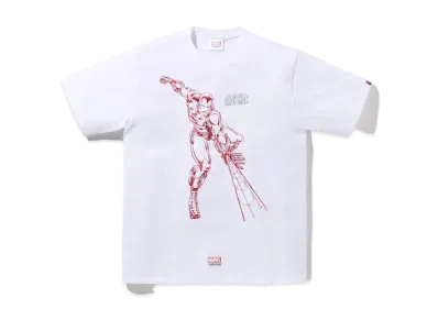 A BATHING APE IRON MAN TEE "White"
