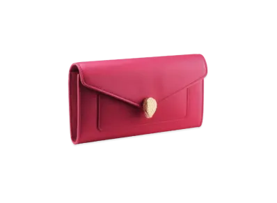 BVLGARI Serpenti Forever Large Wallet "Beetroot Spinel Fuchsia"