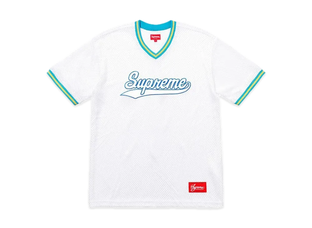Supreme Mesh Baseball Top "White"