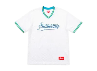 Supreme Mesh Baseball Top "White"