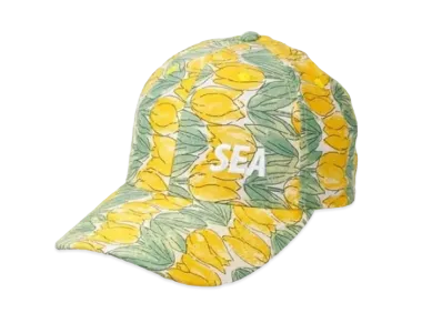 WIND AND SEA SEA (Tulipes-pattern) 6 panel cap "Yellow"