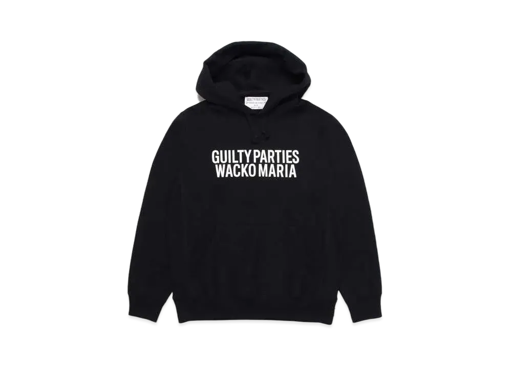 WACKO MARIA Heavy Weight Pull Over Hooded Sweat Shirt "Black"