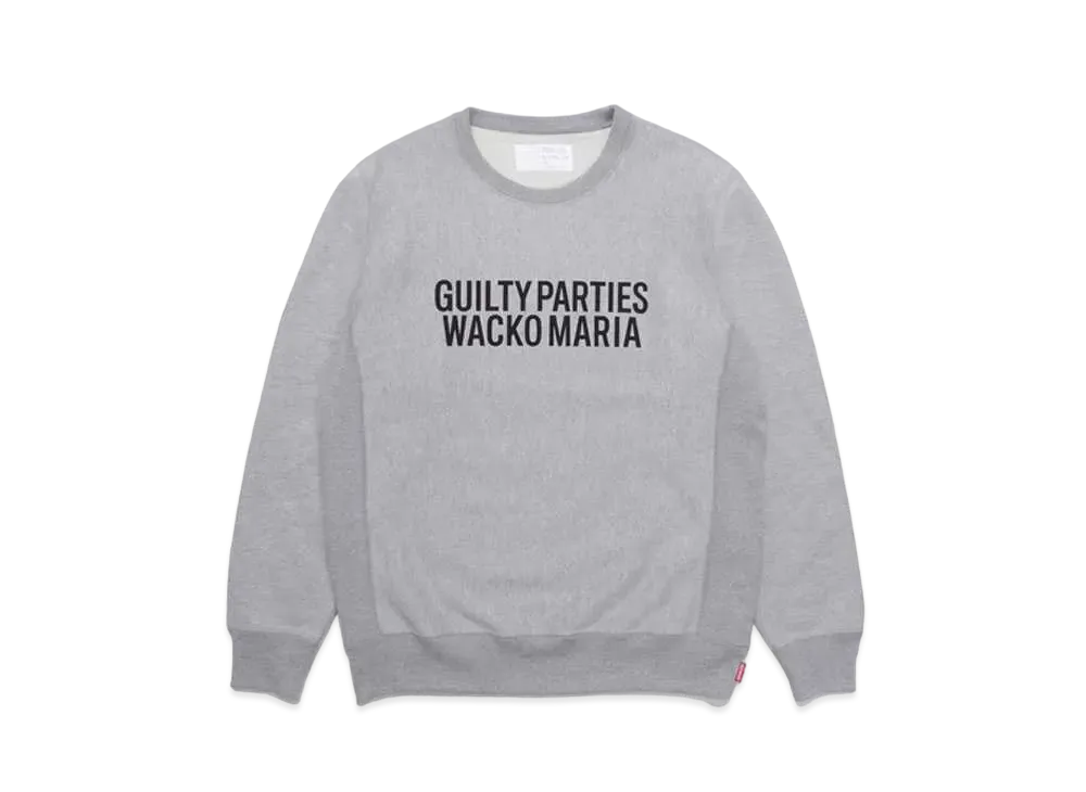 WACKO MARIA Heavy Weight Crew Neck Sweat Shirt "Gray"