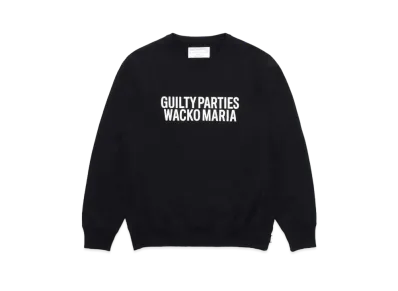 WACKO MARIA Heavy Weight Crew Neck Sweat Shirt "Black"