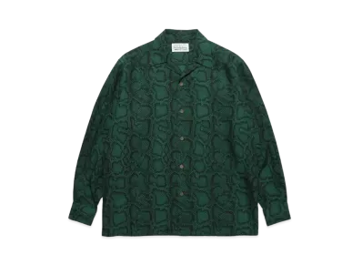 WACKO MARIA Python Open Collar Shirt "Dark Green"