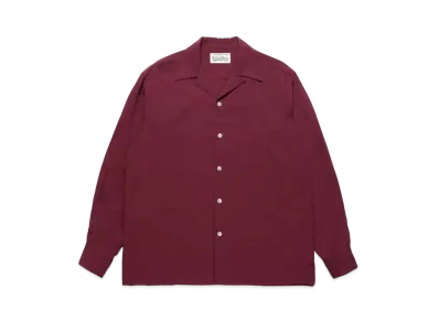 WACKO MARIA 50'S Open Collar Shirt "Burgundy"