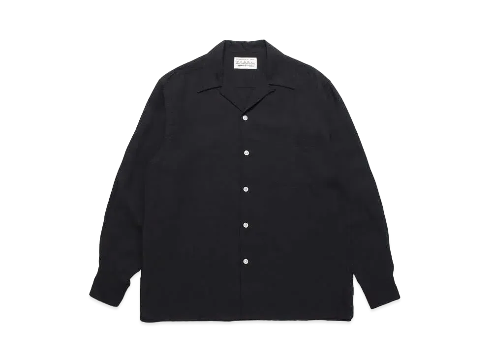 WACKO MARIA 50'S Open Collar Shirt "Black"