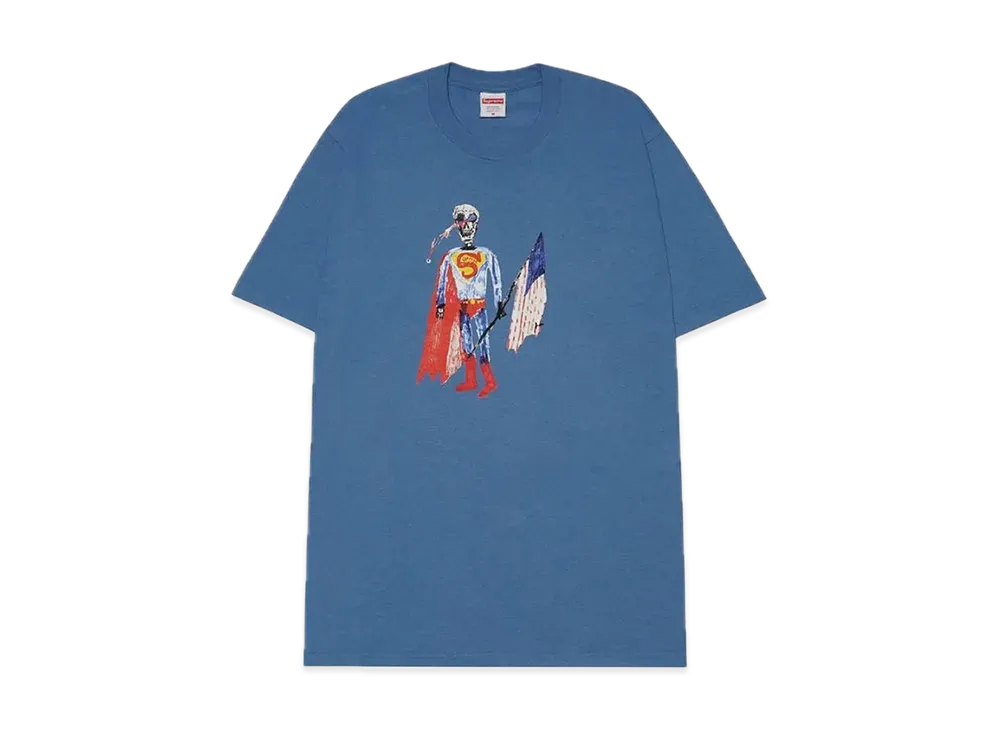 Supreme Skeleton Tee "Light Royal"