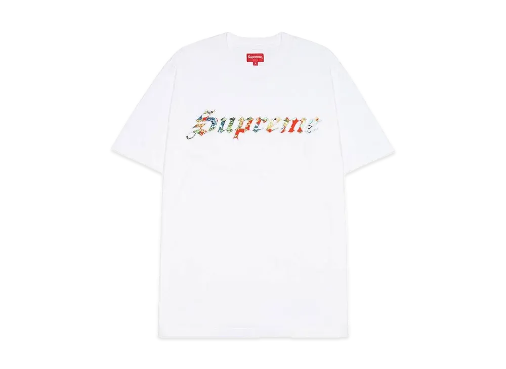 Supreme Floral Appliqué S/S Top "White"