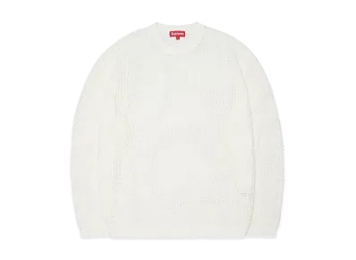 Supreme Open Knit Small Box Sweater "White"