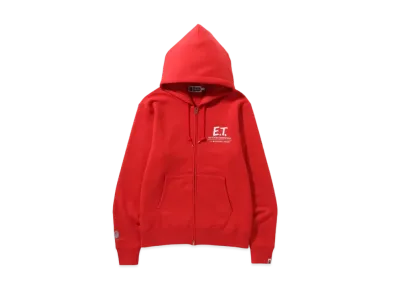 A BATHING APE x E.T. APE HEAD ZIP HOODIE "Red"
