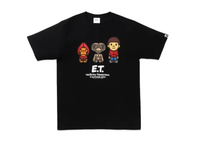 A BATHING APE x E.T. BABY MILO TEE "Black"