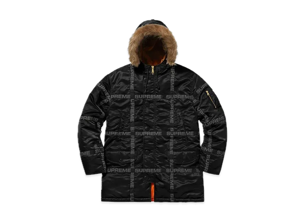 Supreme Logo Tape N-3B Parka "Black"